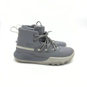 Kids Under Amour Gray High-Top Sneakers